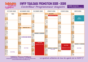 Calendrier Contrôleurs programmeurs stagiaires