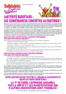 Austérité budgétaire : les conséquences concrètes au quotidien !